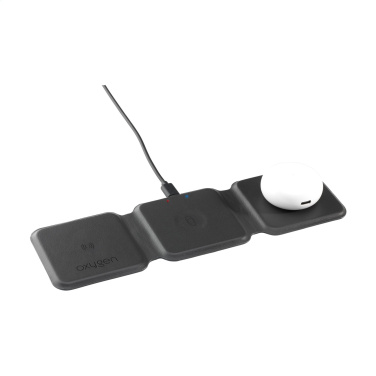 Logo trade promotional gifts picture of: TriCharge RCS  Recycled PU Wireless Charger