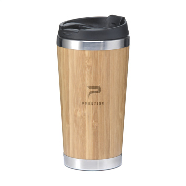 Logo trade advertising products image of: Tokyo 450 ml bamboo thermo cup