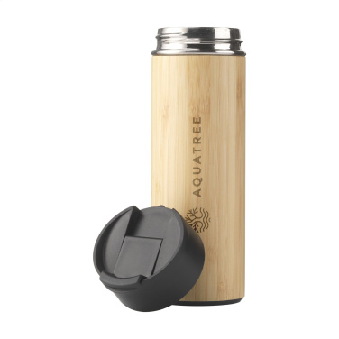 Logo trade promotional merchandise picture of: Sakura 360 ml bamboo thermo bottle/thermo cup