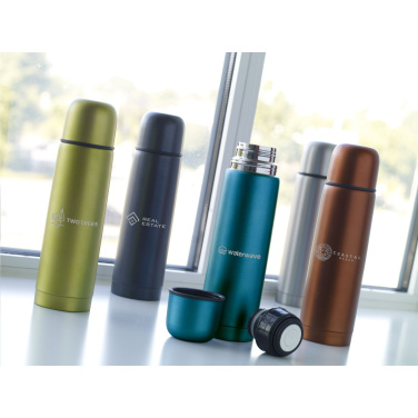Logotrade advertising product image of: Frosted Bottle RCS Recycled Steel 500 ml thermo bottle