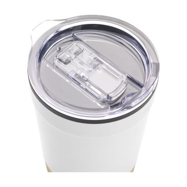 Logotrade promotional item picture of: Kobe Bamboo RCS Recycled Steel 350 ml coffee cup