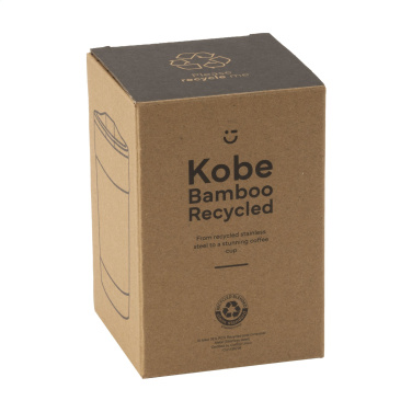 Logo trade promotional gifts picture of: Kobe Bamboo RCS Recycled Steel 350 ml coffee cup