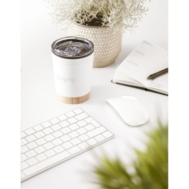 Logotrade corporate gift picture of: Kobe Bamboo RCS Recycled Steel 350 ml coffee cup