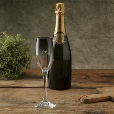 Logotrade corporate gift picture of: Smokey Champagne glass 180 ml