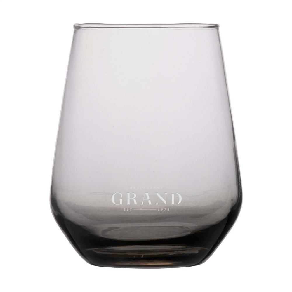 Logo trade business gifts image of: Smokey Water Glass 450 ml