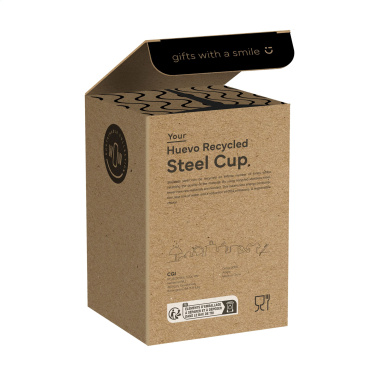 Logo trade advertising products image of: Huevo RCS Recycled Steel Cup 350 ml thermo cup