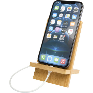Logo trade promotional gifts image of: Ceibo detachable bamboo phone stand