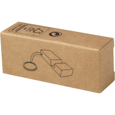 Logo trade promotional merchandise picture of: Bosona bamboo phone holder with keychain