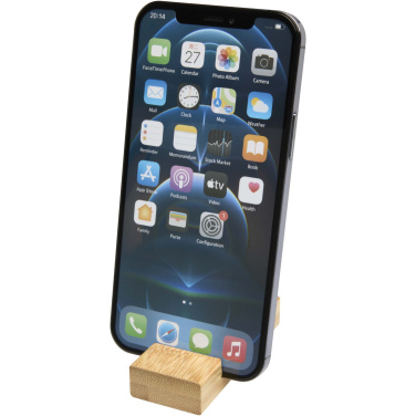 Logotrade corporate gift picture of: Bosona bamboo phone holder with keychain