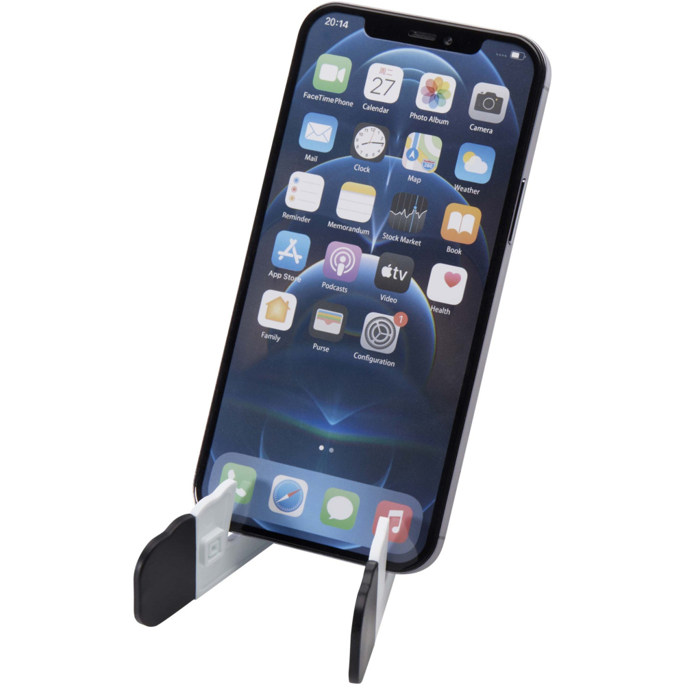 Logo trade promotional gift photo of: Buna recycled plastic foldable tablet and phone stand