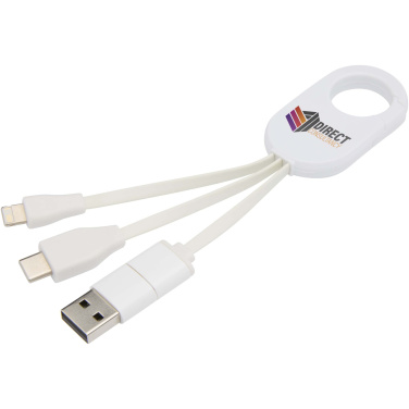 Logo trade promotional product photo of: Troop 4-in-1 recycled plastic charging cable