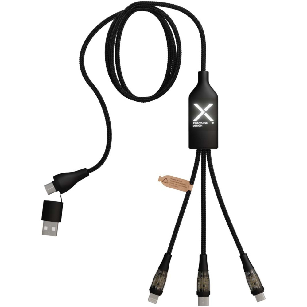 Logotrade promotional product image of: SCX.design C50 5-in-1 fast charging 100W/5A cable with digital display