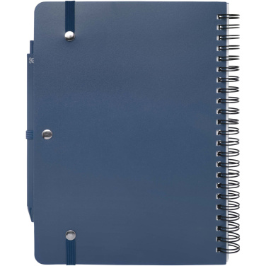 Logo trade business gifts image of: Thalaasa A5 ocean-bound hard cover notebook with ballpoint pen (black ink)