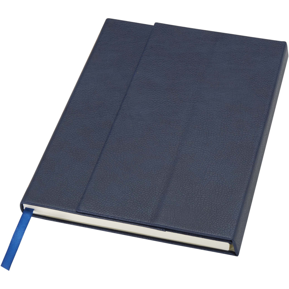 Logo trade promotional giveaway photo of: Alejandra A5 recycled plastic hard cover notebook