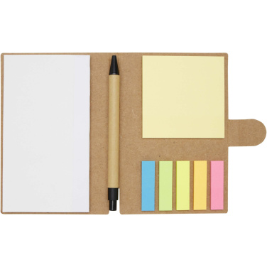 Logo trade promotional product photo of: Swift sticky notes booklet with ballpoint pen (black ink)