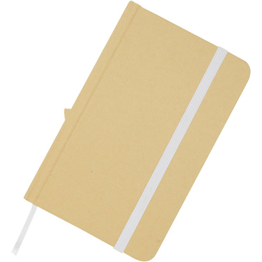 Logo trade promotional gifts picture of: Reed A6 recycled hard cover notebook with plain pages