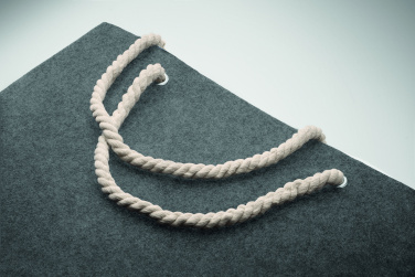 Logo trade business gifts image of: RPET felt beach bag