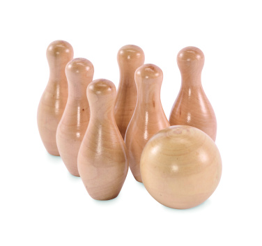 Logo trade promotional products picture of: Mini pine wood bowling set