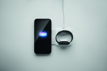 Logo trade promotional merchandise picture of: 2 in 1 foldable charger 15W