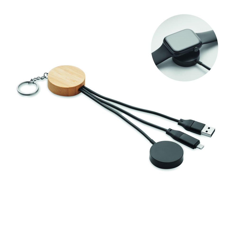 Logo trade business gift photo of: Key ring with 4 in 1 60W cable