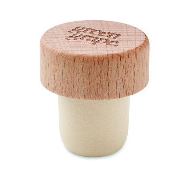 Logotrade promotional product picture of: Beech wood bottle stopper
