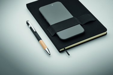Logo trade promotional gift photo of: A5 RPET notebook with pen
