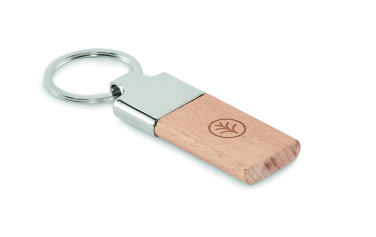 Logotrade promotional giveaway picture of: Key ring with rubber wood