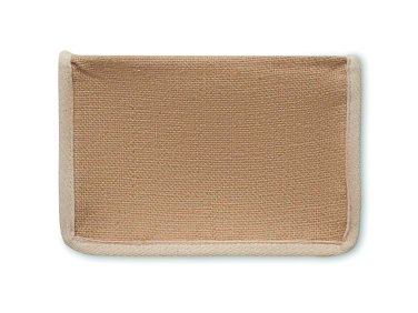 Logo trade promotional item photo of: Jute and canvas cooler bag 3L