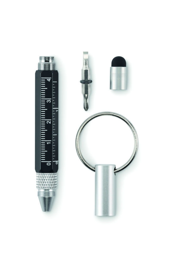 Logo trade promotional gifts image of: Key ring with twist action pen