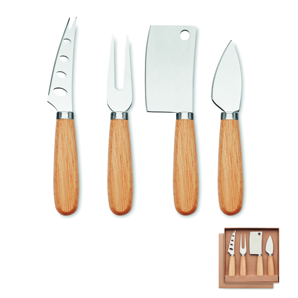 Logotrade corporate gift picture of: Set of 4 cheese knives