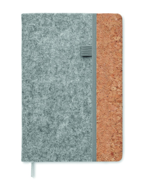 Logo trade promotional merchandise picture of: A5 RPET cork notebook
