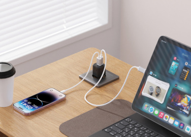 Logotrade promotional giveaway image of: Urban Vitamin Monterey RCS recycled plastic 20W GAN charger