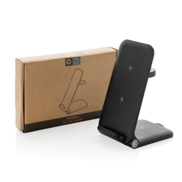 Logotrade advertising product image of: Powerpal 3 in 1 RCS recycled plastic 15W charger