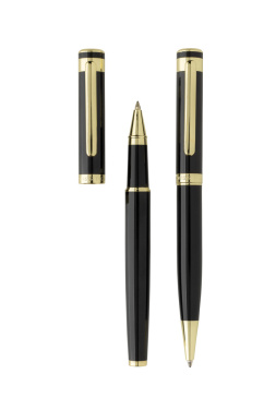 Logo trade promotional products picture of: Swiss Peak Luca RCS recycled brass deluxe pen set