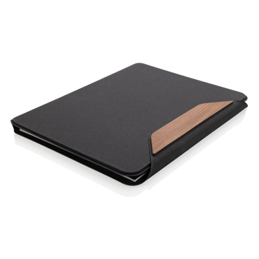 Logotrade promotional merchandise image of: Teri AWARE™ RPET and walnut A4 portfolio