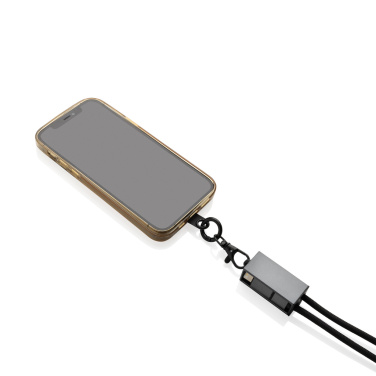 Logotrade promotional gift picture of: Terra RCS recycled PET phone cord with dual charge cable
