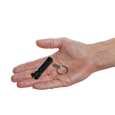 Logo trade business gift photo of: Flash RCS recycled aluminium keychain torch