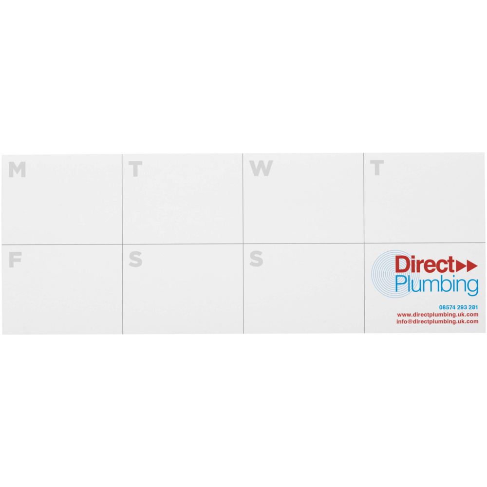 Logo trade promotional giveaways image of: Sticky-Mate® recycled sticky notes with printed planner
