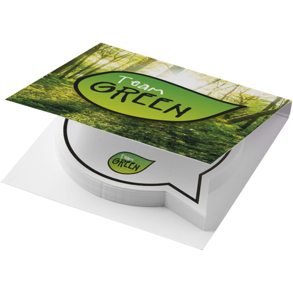 Logo trade corporate gifts image of: Sticky-Mate® soft cover speech bubble shaped sticky notes
