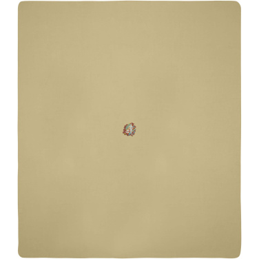 Logo trade promotional giveaway photo of: Huggy fleece plaid blanket with carry pouch 220x250 cm