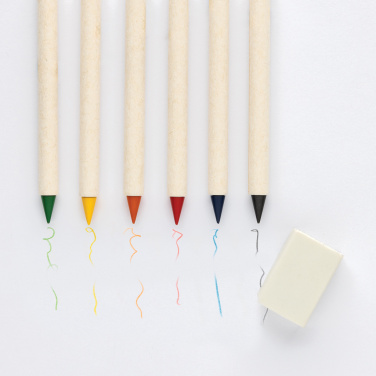 Logotrade promotional giveaway image of: Micki GRS infinity 6pc coloring pencil set with notepad