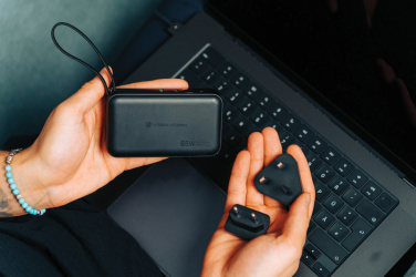 Logo trade promotional gift photo of: Urban Vitamin Eureka hybrid GANcharger 10000mah powerbank65W