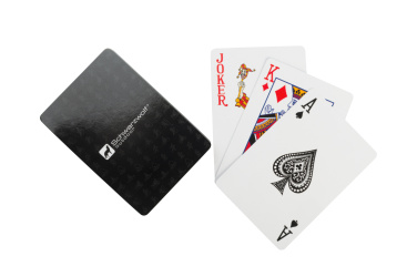 Logo trade promotional item photo of: Set of playing cards and dice MURRAY Schwarzwolf