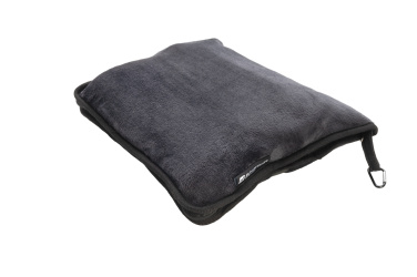 Logotrade promotional gift image of: Blanket and pillow 2 in 1 AMIATA Schwarzwolf