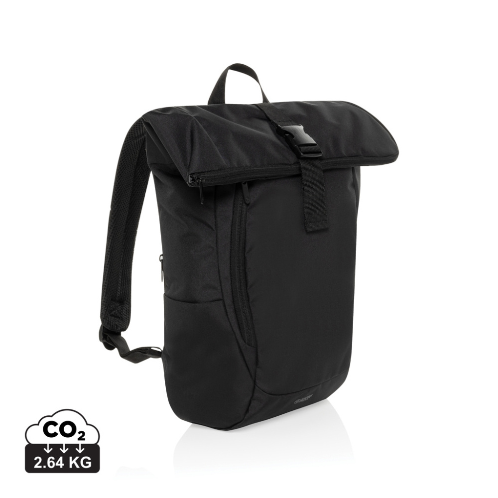 Logotrade promotional product picture of: Swiss Peak Aware™ RPET Leonard 15.6 inch laptop backpack