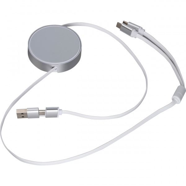 Logotrade advertising product image of: Charging cable made from recycled aluminum Ostend