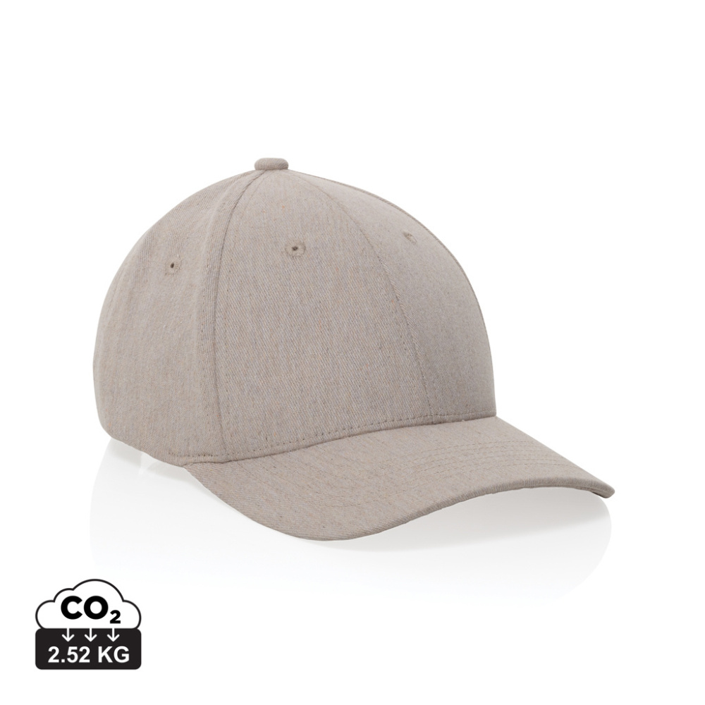 Logo trade promotional gift photo of: Milo AWARE™ recycled heather 6 panel cap 200gr