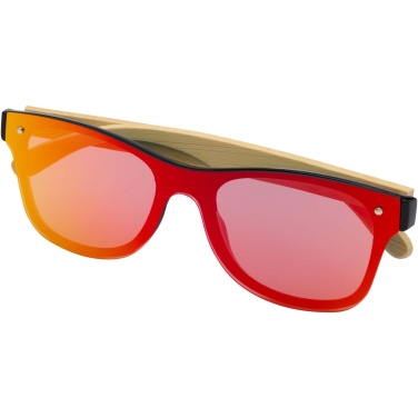 Logo trade promotional item photo of: Tan sunglasses with bamboo temples