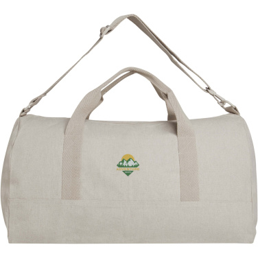 Logo trade promotional giveaways image of: Porter 500 g/m² Aware™ recycled duffel bag 50L