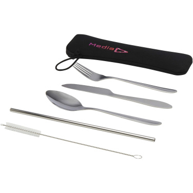 Logo trade promotional giveaway photo of: Sheen 5-piece stainless steel cutlery set